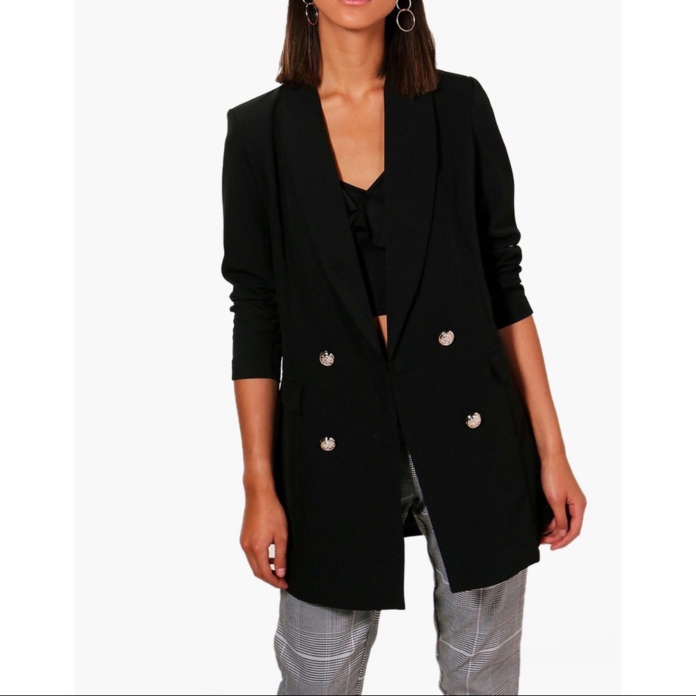 Oversized long line blazer